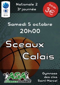 Sceaux / Calais, samedi 5 octobre 2013 à 20h00
