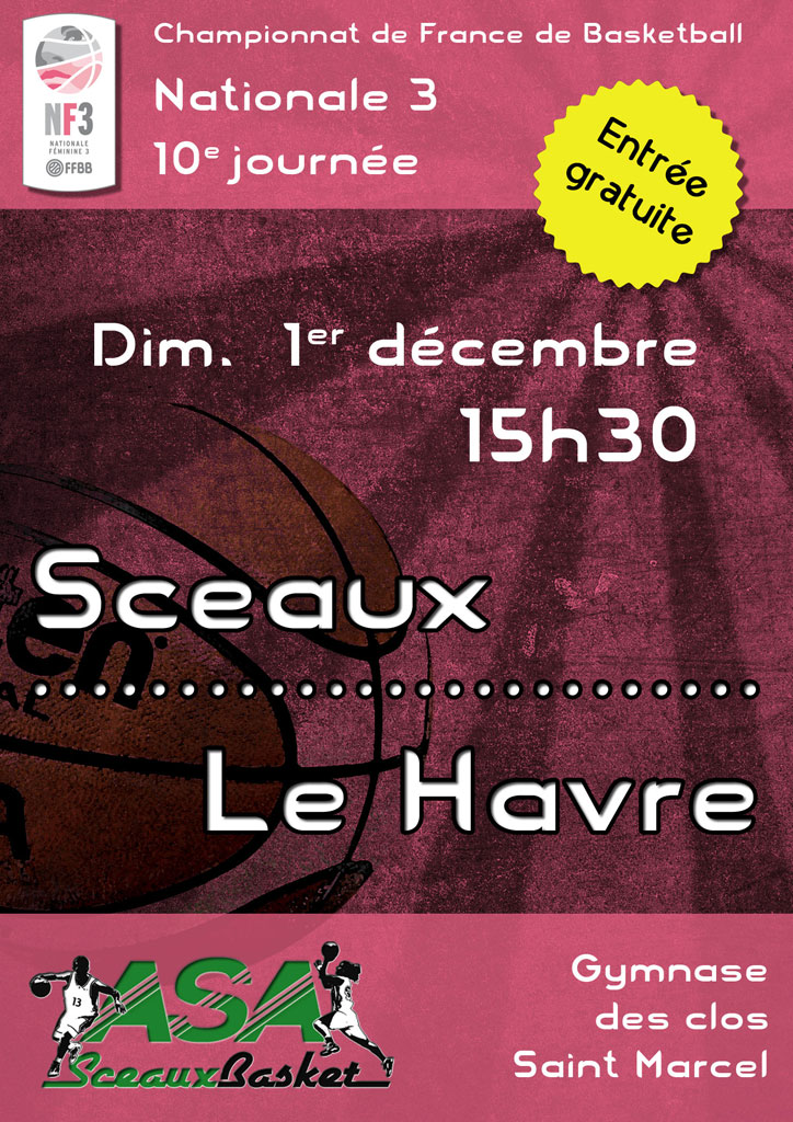 NF3 - Sceaux / Le Havre, dimanche 1er décembre 2013 à 15h30
