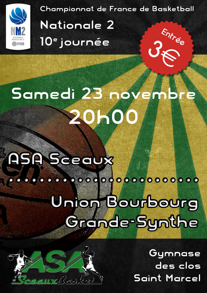 NM2 - Sceaux / Bourbroug Grande-Synthe, samedi 23 novembre 2013 à 20h00