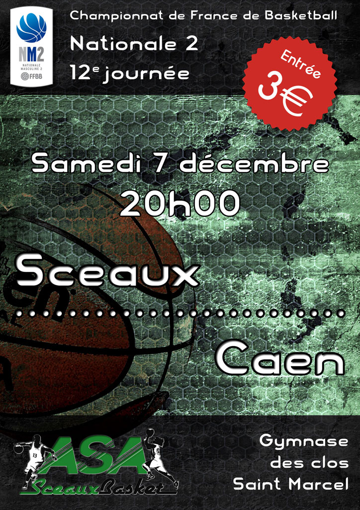 NM2 - Sceaux / Caen, samedi 7 décembre 2013 à 20h00